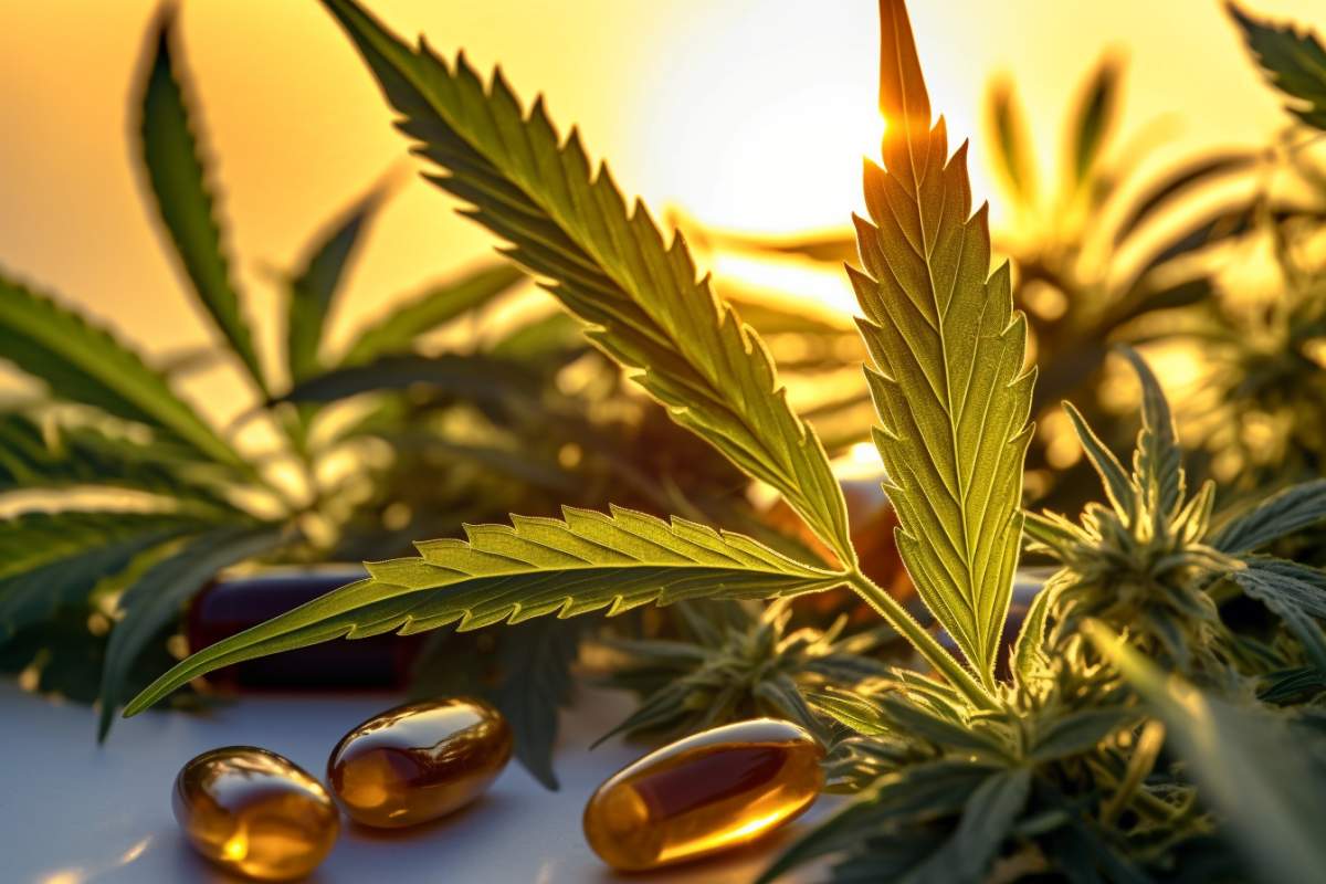 gelules de cbd avec belle lumière